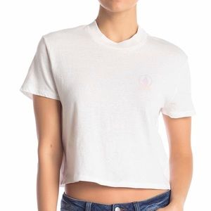 Volcom Rainbow Logo Crop Crewneck Tee